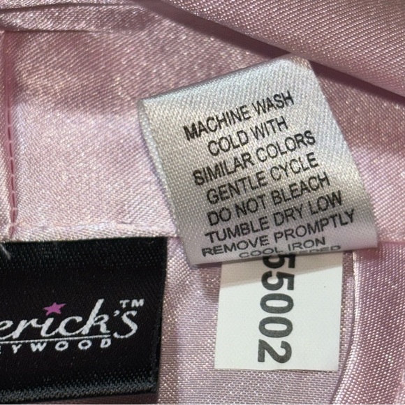 Frederick's of Hollywood Women’s Pink with Black Trim Long Sleeve Robe Size L/XL - Picture 10 of 10